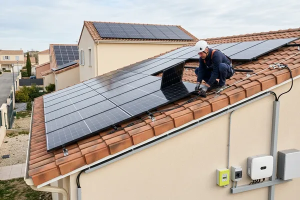 Installation de panneaux solaires