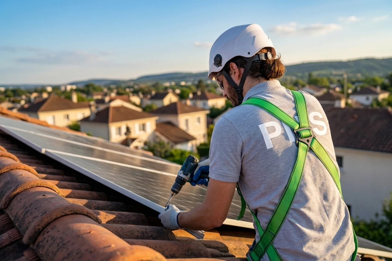 Installation de panneaux solaires